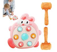 Jeu de Coups, Jeu de Taupes, Jouet Mignon à en Forme de Lapin, Activités Amusantes avec Marteau, Jouet d'apprentissage précoce du développement, Jouet pour motri