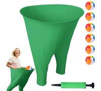 Jeu de Cour Granny Pants, Jeu de Cerceau Géant Granny Pants avec 6 Balles Rebondissantes et 1 Pompe pour Réunions de Famille, Rassemblements dans Le Jardin et Jeux d'Équipe Green