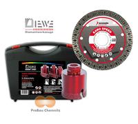 Jeu de couronnes de perçage Diewe Diamant M14 04011, 8 pièces avec 1 x Karo S...