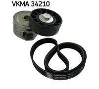 SKF Jeu de courroies trapézoïdales à nervures VKMA 34210 – Kit de courroies Multi-V