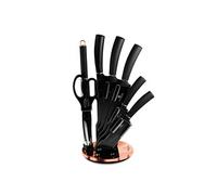 Jeu de Couteaux de Cuisine Professionnel Acier inox Couteau Chef Santoku 8 Pcs, Berlinger Haus, Black Rose, , Noir