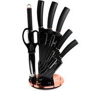 Jeu de Couteaux de Cuisine Professionnel Acier inox Couteau Chef Santoku 8 Pcs, Berlinger Haus, Black Rose, , Noir Noir G