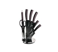 Jeu de Couteaux de Cuisine Professionnel Acier inox Couteau Chef Santoku 8 Pcs, Berlinger Haus, Carbon Pro, , Gris Gris