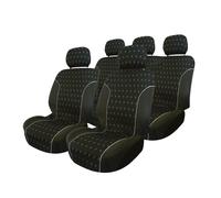 Jeu de couvre-sieges 9 pieces Charcoal compatible airbag noir