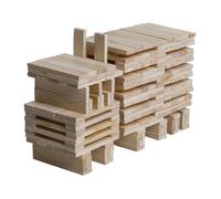 BeToys – Set de 200 planchets en bois – Version French Doré Enfants