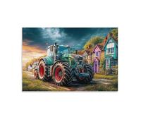 Jeu de Création et Logique pour Enfants - à Partir de 14 Ans et Plus - Puzzle CollectionTracteur sur la Route du Village 57x87cm