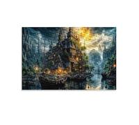 Jeu de Création et Logique pour Enfants - à Partir de 14 Ans et Plus - Puzzle CollectionVille du château Fantastique 38x52cm