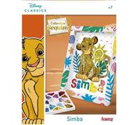Lansay - Kit créatif Sequins Simba (Le Roi Lion) - Créez un tableau étincelant - Dès 7 ans