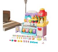 Jeu de crème glacée pour : machine à modeler la pâte, activité alimentaire imaginative, jeux de crème glacée pour avec friandises en argile , constructeurs, jouets de cuisine