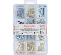 Jeu de crochets, vis à œil et suspensions Black & Decker 198 pièces