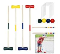 Jeu de croquet - XMTECH - Modèle en bois - 2 à 4 joueurs - Multicolore - Pour enfants et adultes