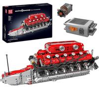 Jeu de cubes en bois Mould King, 3472 pièces respectueuses de l'environnement, moteur V12 électrique,emballage d'origine