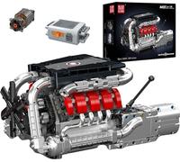 Jeu de cubes en bois Mould King V8 Motor, 1169 pièces, matériaux écologiques, boîte d'origine