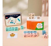 Jeu de Cubes en pour bois pour Épellation 20pcs Jeu de Cubes | 20 cubes en pour bois, développement du vocabulaire, coordination œil-main, jeu stratégique, idéal préscolaire(S)