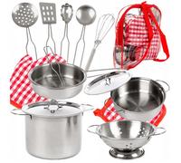 Jeu de cuisine - KINDERPLAY - KP2026 - Set de casseroles - Sac à dos - 12 éléments
