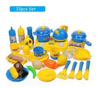 Jeu De Cuisine Pour Enfants, 33 Pièces, Simulation De Rôle, Ensemble De Cuisine, Kit De Nourriture, Jouets Éducatifs, Cadeaux Pour Enfants
