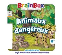 Asmodée – Jeu de cartes BrainBox Pocket Animaux Dangereux – Mémoire & observation – Dès 6 ans – VF