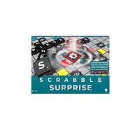 Mattel – Jeu de société Scrabble familial – Tuiles pièges, déclic, présentoirs, dès 10 ans, HLM16