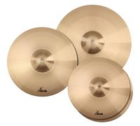 Jeu de Cymbales 2x 14'' HiHat Charleston 16'' Crash 18'' Ride Cymbale Batterie