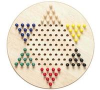 Jeu de dames chinoises en bois Beige G