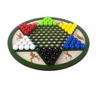 Jeu De Dames Chinoises,Plateau de Dames Chinoises en Bois | Activité Interactive et Jouet Multi-Joueurs pour Les Soirées en Famille, Les Rassemblements, Les Pique-niques à la Plage et Le