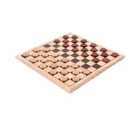 Engelhart - Jeu de Dames en Bois 150236 - Damier massif Marron/Crème, 2 joueurs, dès 6 ans