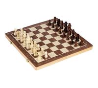 Goki Jeu de société Jeu de dames et échecs magnétique Coffret en bois Marron 2 joueurs ou plus
