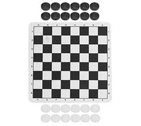 Jeu de Dames Portable, échiquier Pliant avec Sac de Rangement de Voyage pour Adultes et Enfants