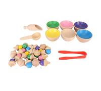Jeu de de Couleurs en Bois pour Les Tout-Petits, Comptage, Apprentissage de la Pensée Logique, Matériau écologique
