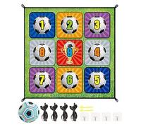 Jeu de de Football - Tapis interactif en Flanelle pour avec Jeu de Balle d'entraînement au Lancer | pour Les garçons fête arrière-Cour Maison Camping Jardin Cour Patio Utilisation