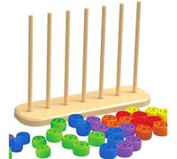 Jeu de défi coloré,Puzzle de bagues à motifs rapides et compétitif | Défi d'empilage pour famille maison école fête extérieur pelouse voyage table course | pour adultes, soirée en famille, à la maison
