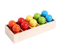 Jeu De Défi De Couleur De Bouteille - 19,8x7,5x4cm | Jeu De Défi De Retournement De Bouteille | Jouet en Bois | s De Devinettes Et D'association des Couleurs | Tableau De Réflexion Logique Éduca