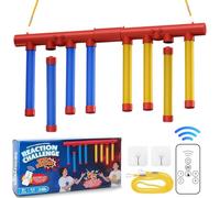 Jeu de défi Reflex Drop Stick amélioré - Jouet d'entraînement de coordination œil-main et de réaction avec télécommande, jeu solo/double, 3 vitesses, jeu amusant pour adultes, enfants et famille (8