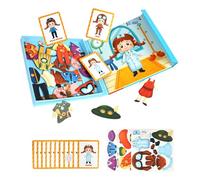 Jeu de Déguisement,Puzzles Magnétiques pour l'Assortiment des Tenues - Jouets De Robes De Personnages Mignons À Faire Soi-Même,Pour de 3 à 6 Ans Idée Cadeau Anniversaire Noël Voyage Jeu d'Imitation