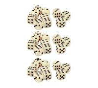 Jeu de dés 30 pièces 16MM en Plastique 6 côtés Coins Ronds dés Cubes pour Jeux de Table Jeux de société enseignement des mathématiques Durable léger Portable (Beige)