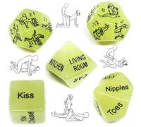 Jeu De Dés 5 Dés Phosphorescents Utilisé pour Les Jeux De Famille Amoureux Outils De Formation Cadeau De Couple pour La Saint Valentin Et Les Fêtes De Fin D'année