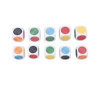 Jeu de dés à 6 Faces, 10 pièces, dés Blancs en Plastique léger et Durable pour Jeux de société, fêtes de Casino et enseignement en Classe, Taille 1,6 cm