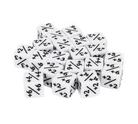 Jeu de dés Amusant, 20 pièces, dés de Jeu en Acrylique à 6 Faces pour Jeux de société, éducation préscolaire, Durable et écologique (Blanc)