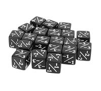 Jeu de dés Amusant, 20 pièces, dés de Jeu en Acrylique à 6 Faces pour Jeux de société, éducation préscolaire, Durable et écologique (Noir)
