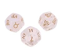 Jeu de dés astrologiques à 12 faces pour cartes de tarot de divination, accessoires de divertissement, jeu de dés en métal