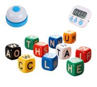 Jeu de dés avec 60 pièces for 1 à 5 Joueurs : Exercice cérébral, Jeu de Mots croisés, Jeu de société éducatif for Toute la Famille, idéal for enrichir Son vocabulaire, Cadeau Parfait for Les Amis.