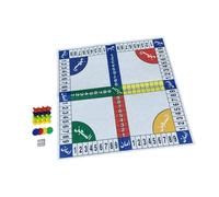 Jeu de Dés D'apprentissage Familial Jeu de Société Ludo En Bois Jeu Classique 1-4 Joueurs Jeu de Dés Familial pour Fête de Vacances Grands Groupes, Blanc