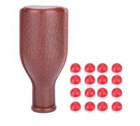 Jeu de Dés de Bouteille Shaker de Billard avec 16 Balles en Caoutchouc Numérotées pour Jeux de Piscine et Tournois Marron 6,5 X 3,0 Pouces