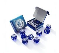 Jeu de dés de forçage (sans instructions) - Tours de magie - Force Choisissez un nombre - Matrice de découpe magique - Illusions - Gimmicks - Accessoires de mentalisme (bleu transparent)