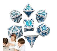 Jeu de dés de jeu - Set Dragon Eye dnnd Dice, résine de noyau liquide à bord tranchant Dice à la main | Jeu de dés de jeu multi-sections, jouets pour portables amusants, rôle de jeu