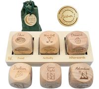Jeu de dés de Luxe pour Rendez-Vous Amoureux - Cadeau Romantique Amusant pour Couples - 5 dés, pièce de décision, Planche et Sac de Transport pour Enterrement de Vie de Jeune Fille, Anniversaire,