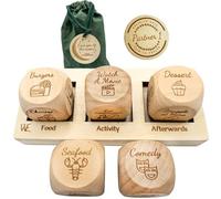 Jeu de dés de Luxe pour Rendez-Vous Amoureux - Cadeau Romantique Amusant pour Couples - 5 dés, pièce de décision, Planche et Sac de Transport pour Enterrement de Vie de Jeune Fille, Anniversaire,