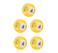 Jeu de Dés de Mahjong 5 Pièces avec Caractères Chinois pour Jeux de société et Enseignement, Dés en Plastique Durable pour Les Amateurs de Mahjong, Léger et sans Odeur (Jaune Brillant)