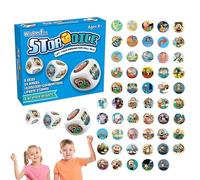 Jeu De Dés De Narration - Cubes Narratifs en Acrylique, Jeu Créatif De Dés D'imagination | Constructeur D'histoires De Table Familiale, Ju Créatif pour, Parents, Voyage en Classe, Divertissem