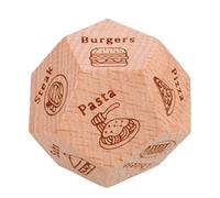 Jeu de dés de nourriture de rendez-vous amusants - Idées de repas romantiques de dés en bois couples, compagnons de cadeaux interactifs | Anniversaire de jeu de décision de dîner créatif, soirées de